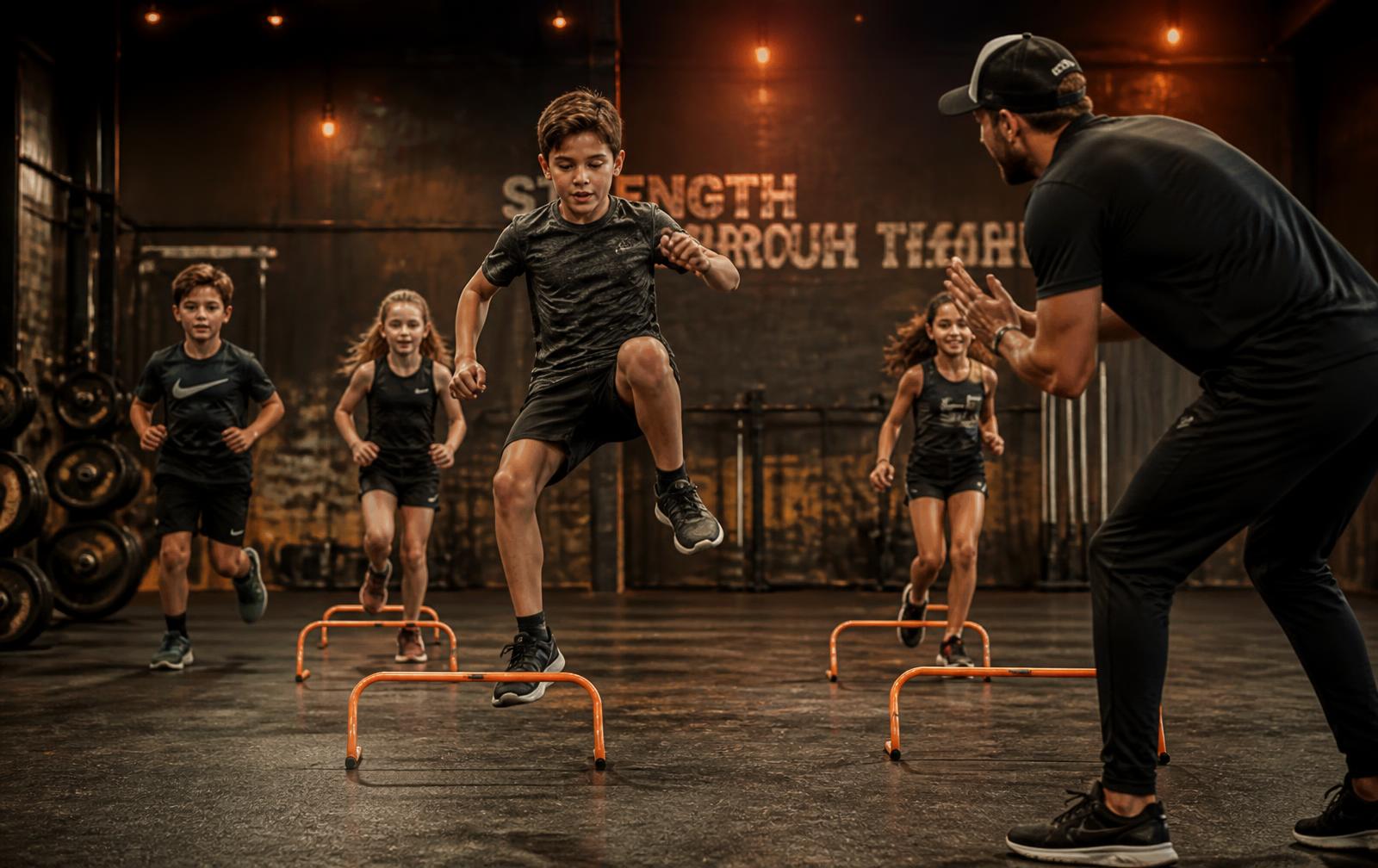 Children training in a kids fitness class at Eleven Eleven Harrogate